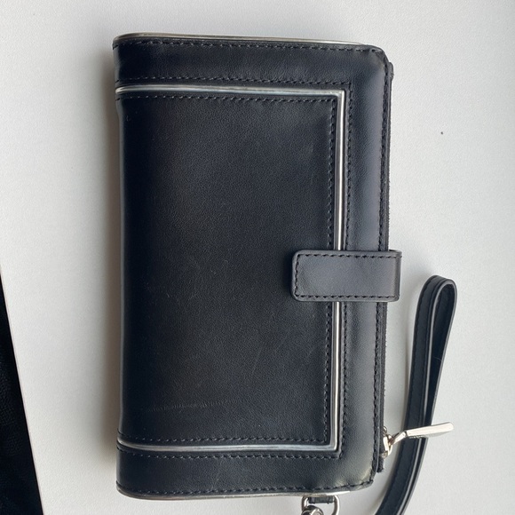 Michael Kors Wallet Wristlet Double Zipper Black with Phone Slot - Picture 8 of 9